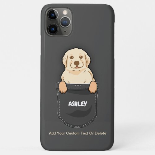 Pocket Golden retriever Cute Dog Pet Owner iPhone 11 Pro Max Case