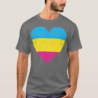 Pocket Heart Funny LGB Pansexual Color Flag Pride T-Shirt