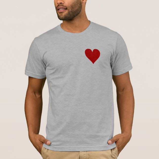 Pocket Heart Gym Tee - Fitted Gray (Front)