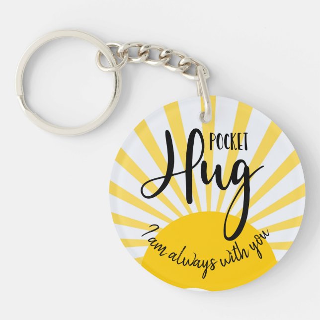 pocket hug I am always with you covid-19 lockdown Keychain (Front)