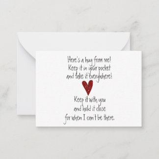 Pocket Hug Note Card