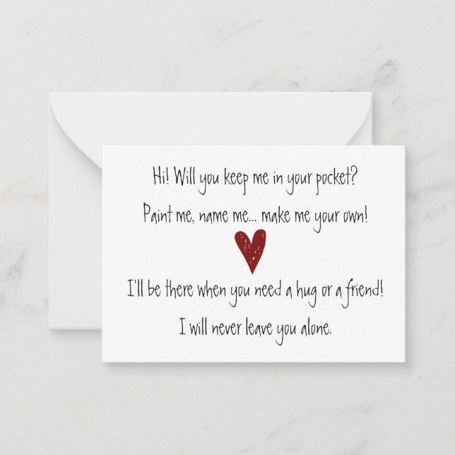 Pocket Hug Note Card (Front)