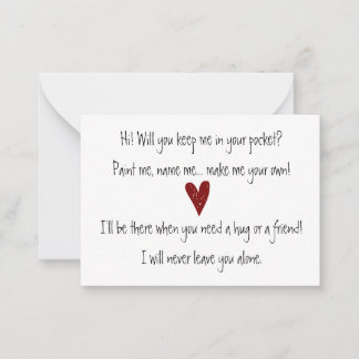 Pocket Hug Note Card