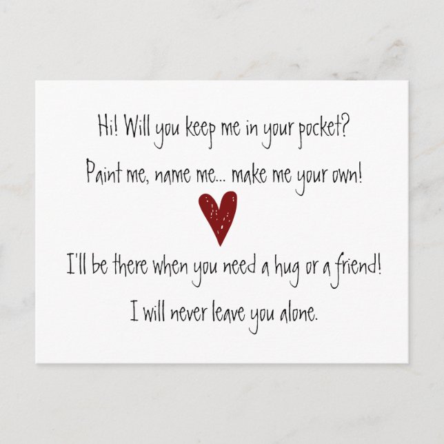Pocket Hug Note Card (Front)