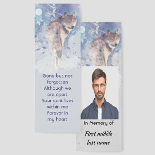  Pocket Keepsake Memorial Wolf Animal Art Bookmarks