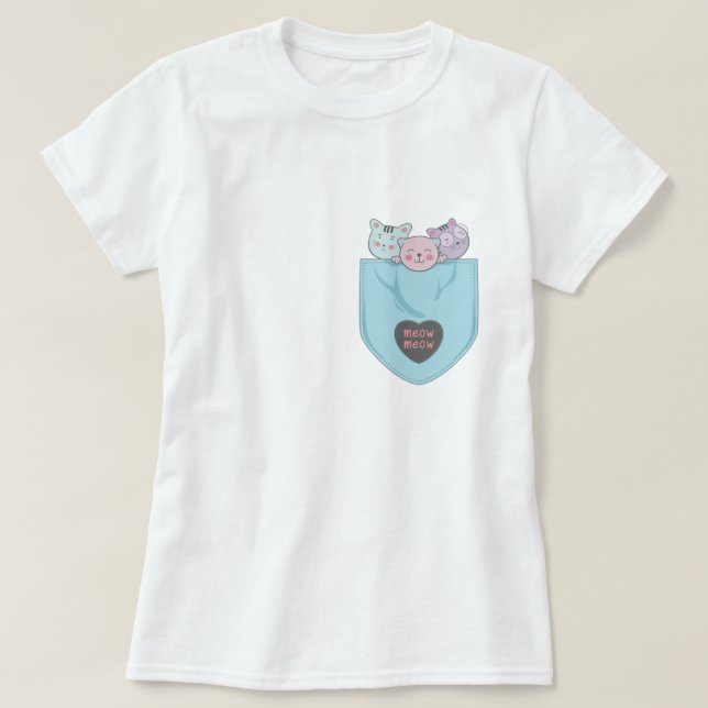 Pocket Kittens T-Shirt (Design Front)