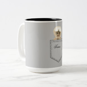 Pocket Monkey Two-Tone Coffee Mug
