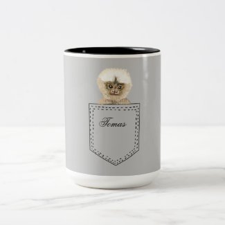 Pocket Monkey Two-Tone Coffee Mug