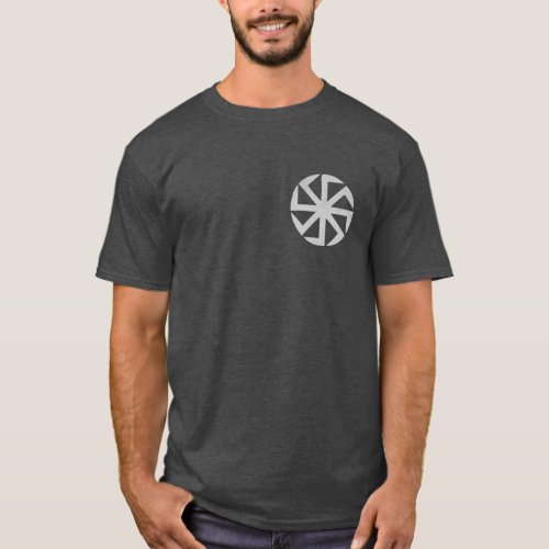 Pocket Norse Viking Pagan Wicca Esoteric Sun Wheel T_Shirt
