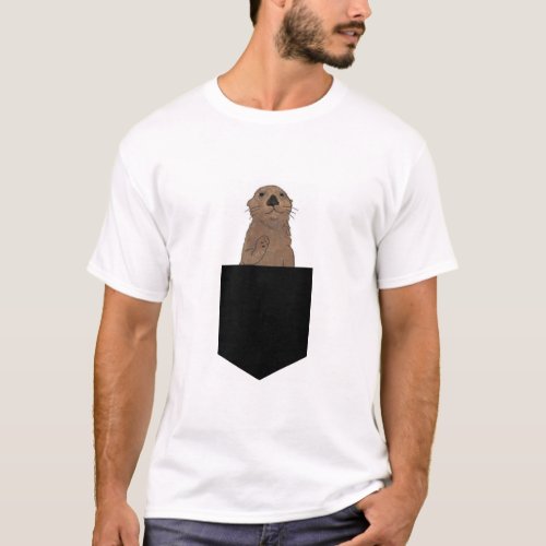 Pocket Otter Chaser Bear Lover Cub LGBT  T_Shirt