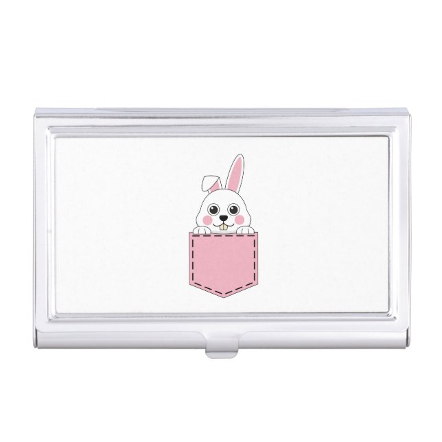 Pocket Pet Bunny Business Card Case (Front)