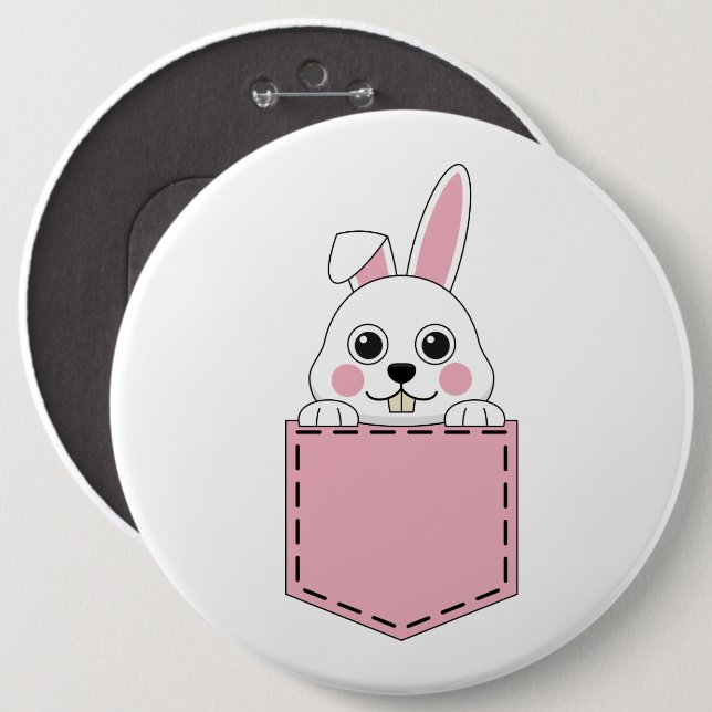 Pocket Pet Bunny Button (Front & Back)