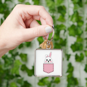 Pocket Pet Bunny Keychain