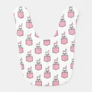 Pocket Pet Bunny Pattern Baby Bib