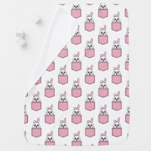 Pocket Pet Bunny Pattern Baby Blanket