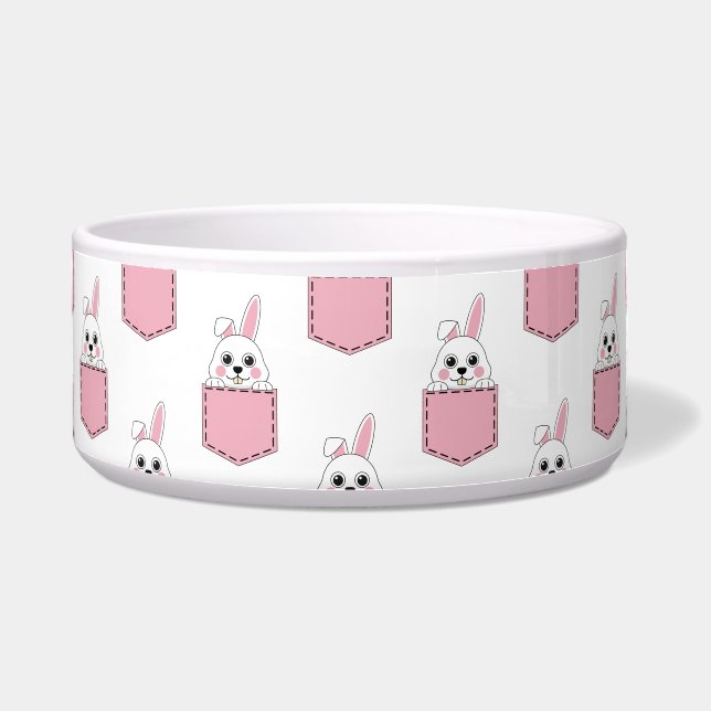 Pocket Pet Bunny Pattern Bowl (Front)