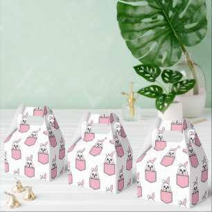 Pocket Pet Bunny Pattern Favor Boxes