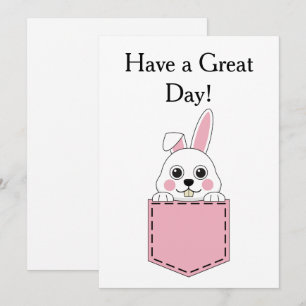 Pocket Pet Bunny Personalize Holiday Card