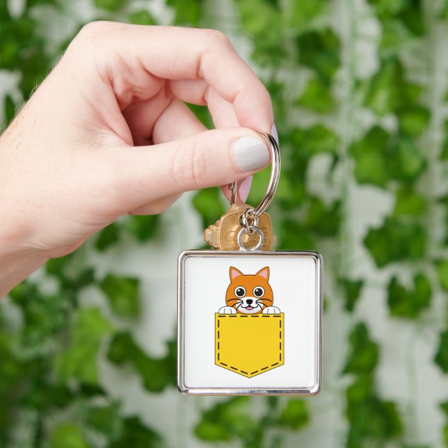Pocket Pet Cat Keychain (Hand)