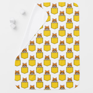 Pocket Pet Cat Pattern Baby Blanket
