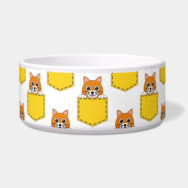 Pocket Pet Cat Pattern Bowl (Front)