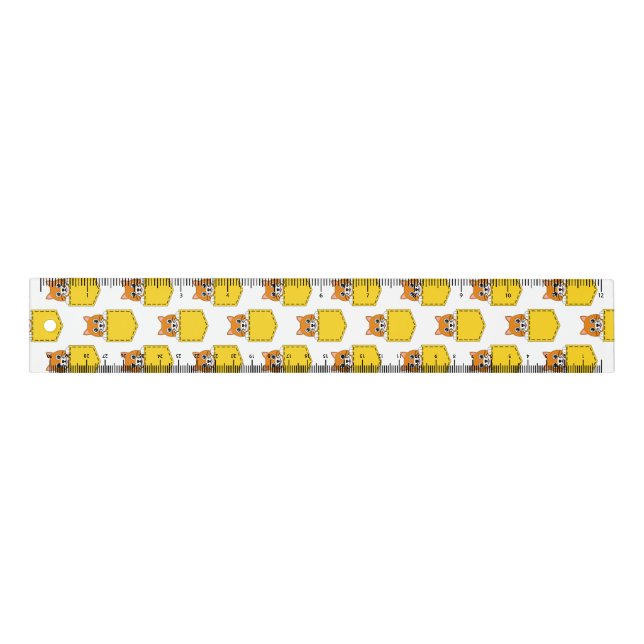 Pocket Pet Cat Pattern Ruler (Front)