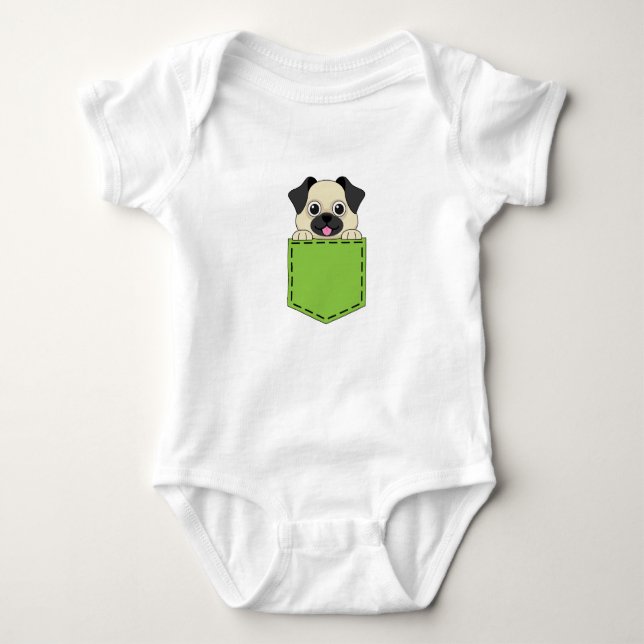 Pocket Pet Dog Baby Bodysuit (Front)