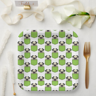 Pocket Pet Dog Pattern Paper Plates