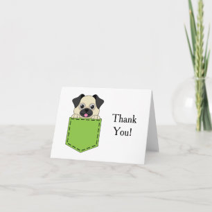 Pocket Pet Dog Personalize Thank You Card