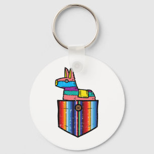 Pocket Pinata Serape Cinco De Mayo Mexican Fiesta Keychain