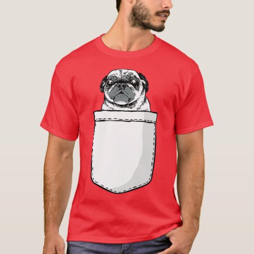 Pocket Pug Dog T_Shirt