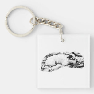 Pocket Pup with Festive Speckles Keychain