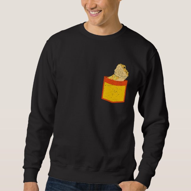 Pocket Reptile Animal Lizard Pet Owner Cute Bearde Sweatshirt (Front)