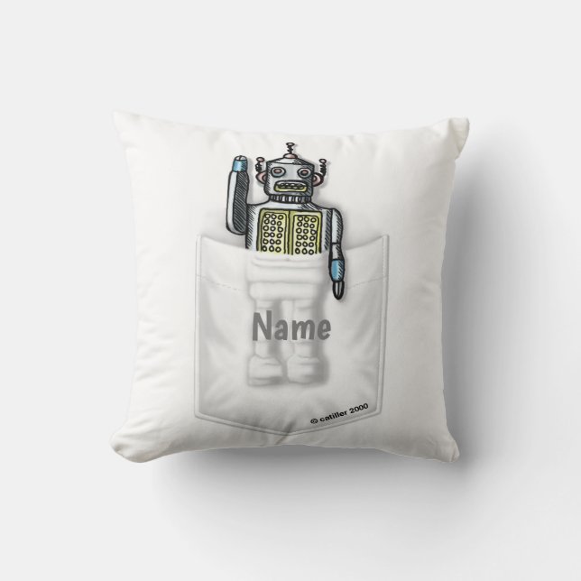 Pocket Robot   Pillow (Front)