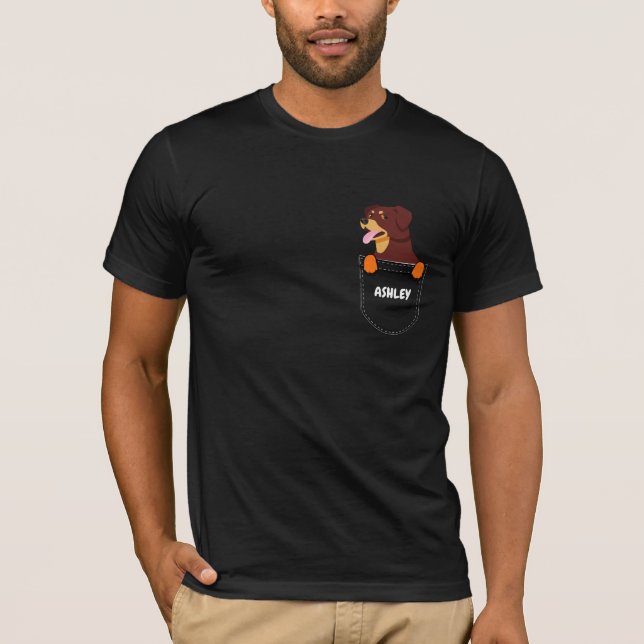 Pocket Rottweiler puppy cute dog T-Shirt (Front)