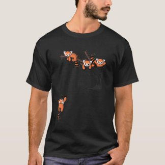 Pocket Series Red Panda Bear Playing T-Shirt