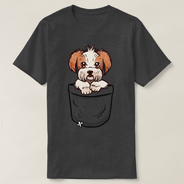 Pocket Shih Tzu  T-Shirt (Design Front)