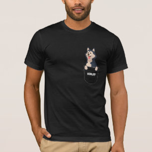 Pocket Siberian husky puppy cute dog T-Shirt