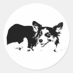 Pocket-Sized Corgi Joy Classic Round Sticker