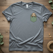 Pocket Sloth — Cute Pocket TDesign, Minimal Sloth