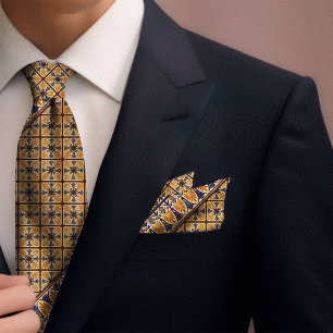 Pocket Square Burnt Orange Primrose Vintage Bandana