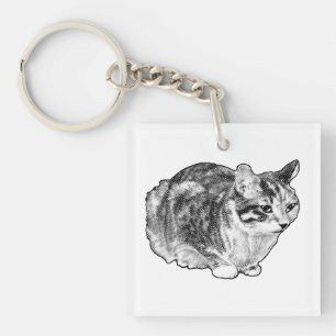 Pocket Tabby with Festive Speckles Keychain