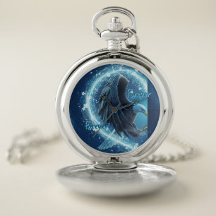 Pocket Watch Bald Eagle Heart - I Will Be With You