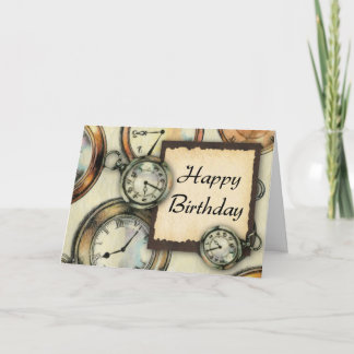 Pocket Watch Birthday Card