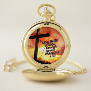 Pocket watch Christian Bible verse