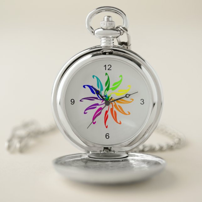 Pocket Watch - Color Wheel Leaves (Inside)