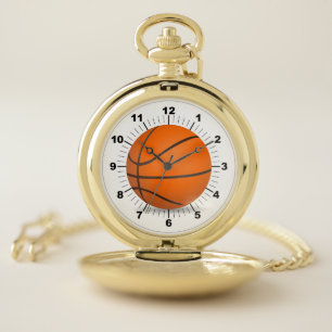 Pocket Watch: Gold Basketball Watch