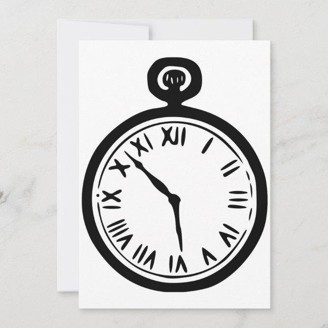 Pocket Watch Invitations (Front)