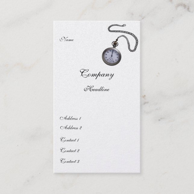 Pocket Watch Profile Card (Front)