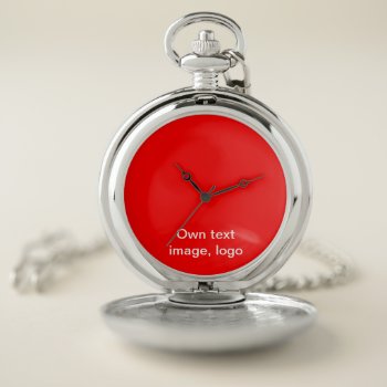 Pocket Watch Silver Uni Red by Oranjeshop at Zazzle